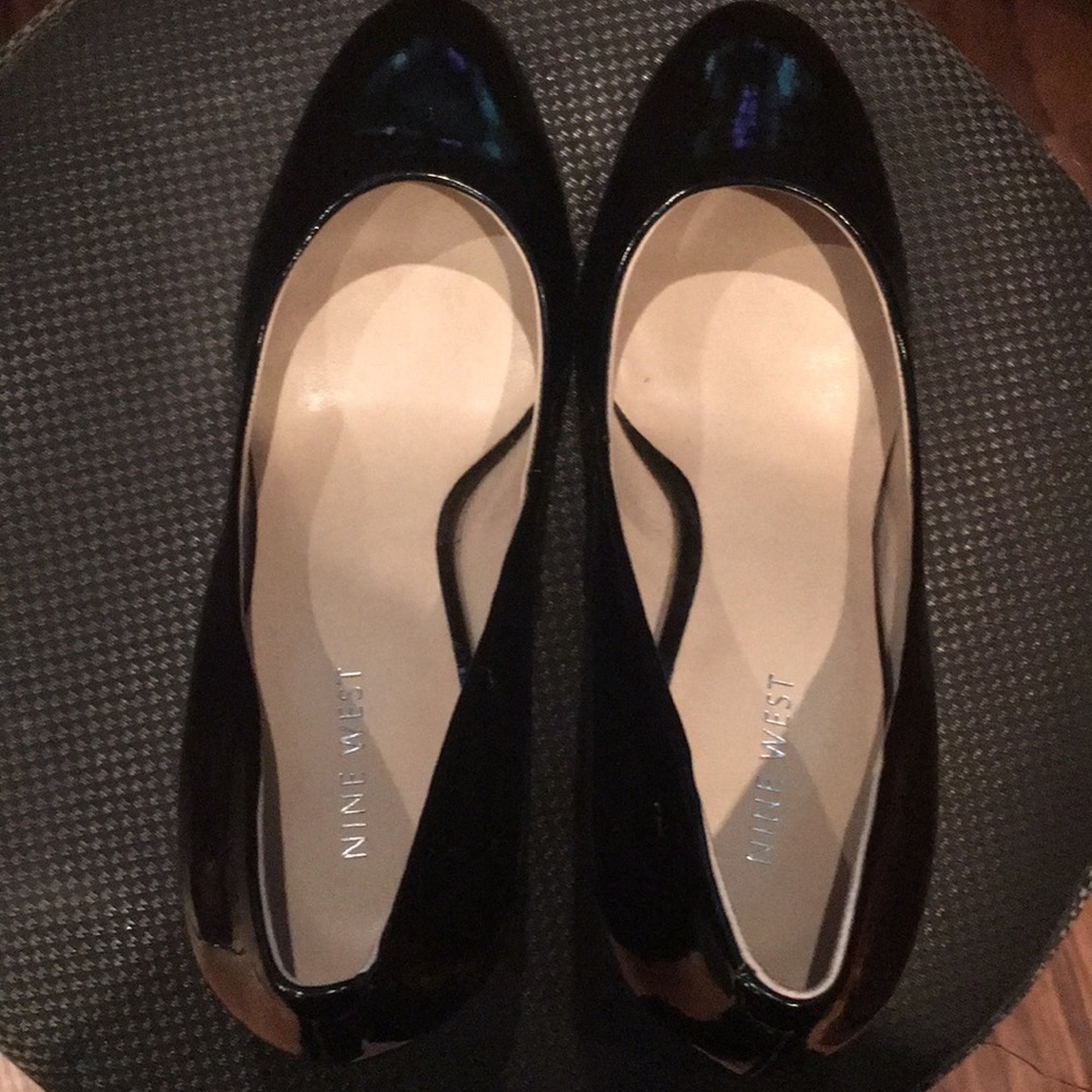 Nine West Black Patent Leather Shoes